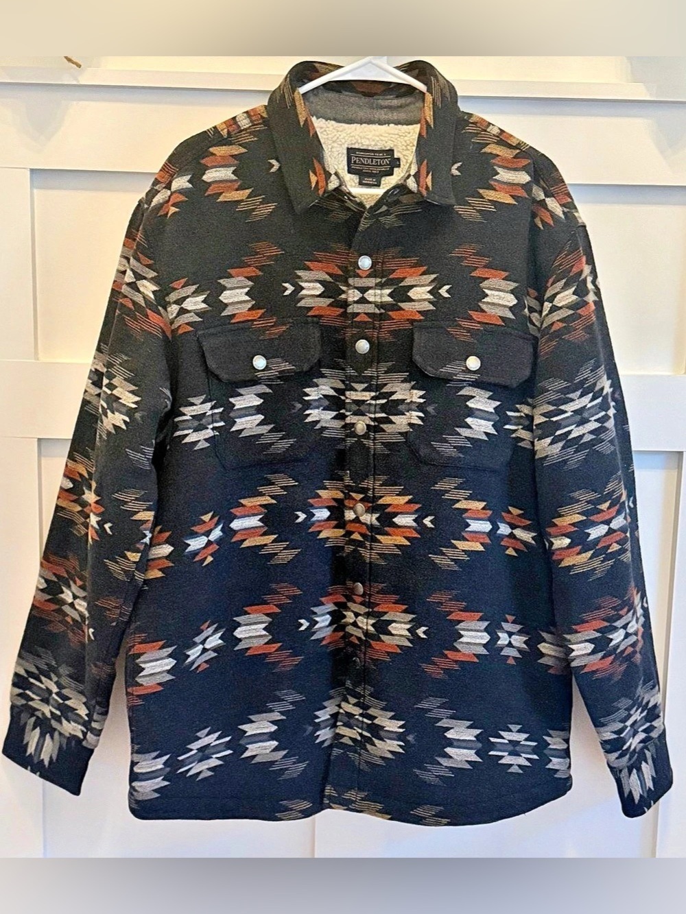 Pendleton Men's Wyeth Falls Sherpa-Lined Shirt Jacket Sz L (NWT)